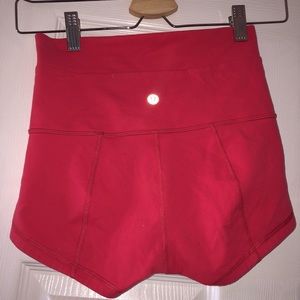 Lululemon hot pink spandex shorts